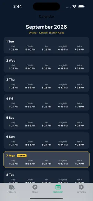 NoorSalat: Prayer Times Qibla screenshot 2