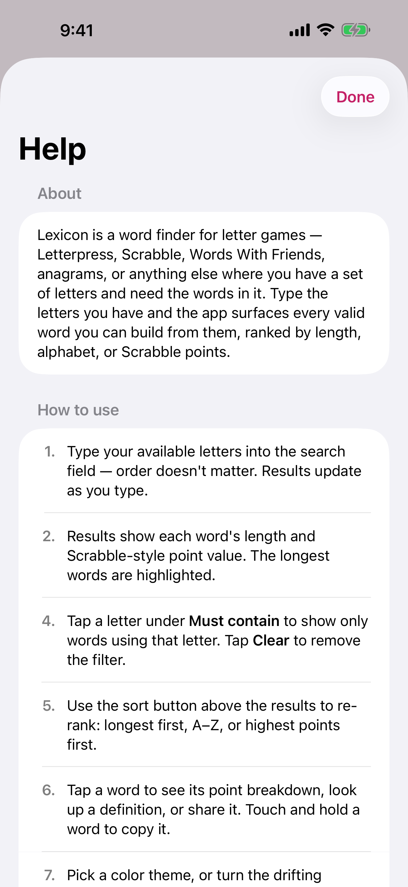 Lexicon - Word Game Helper screenshot 5