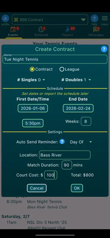 My Tennis Contract screenshot 8 of 8