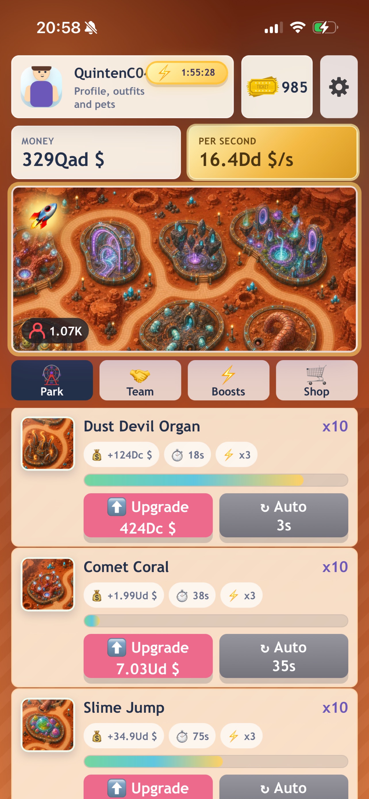 Screenshot 9 of Galaxy Park: Idle Tycoon