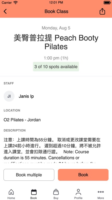 O2 Pilates Screenshot