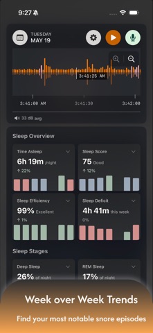 Snore Timeline：鼾声睡眠追踪 screenshot