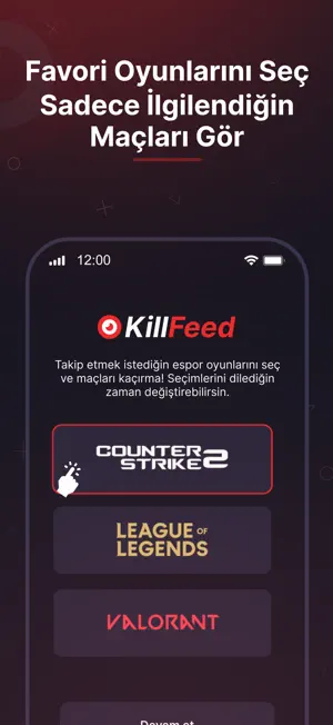 Killfeed - Canlı Espor Maçları screenshot 2