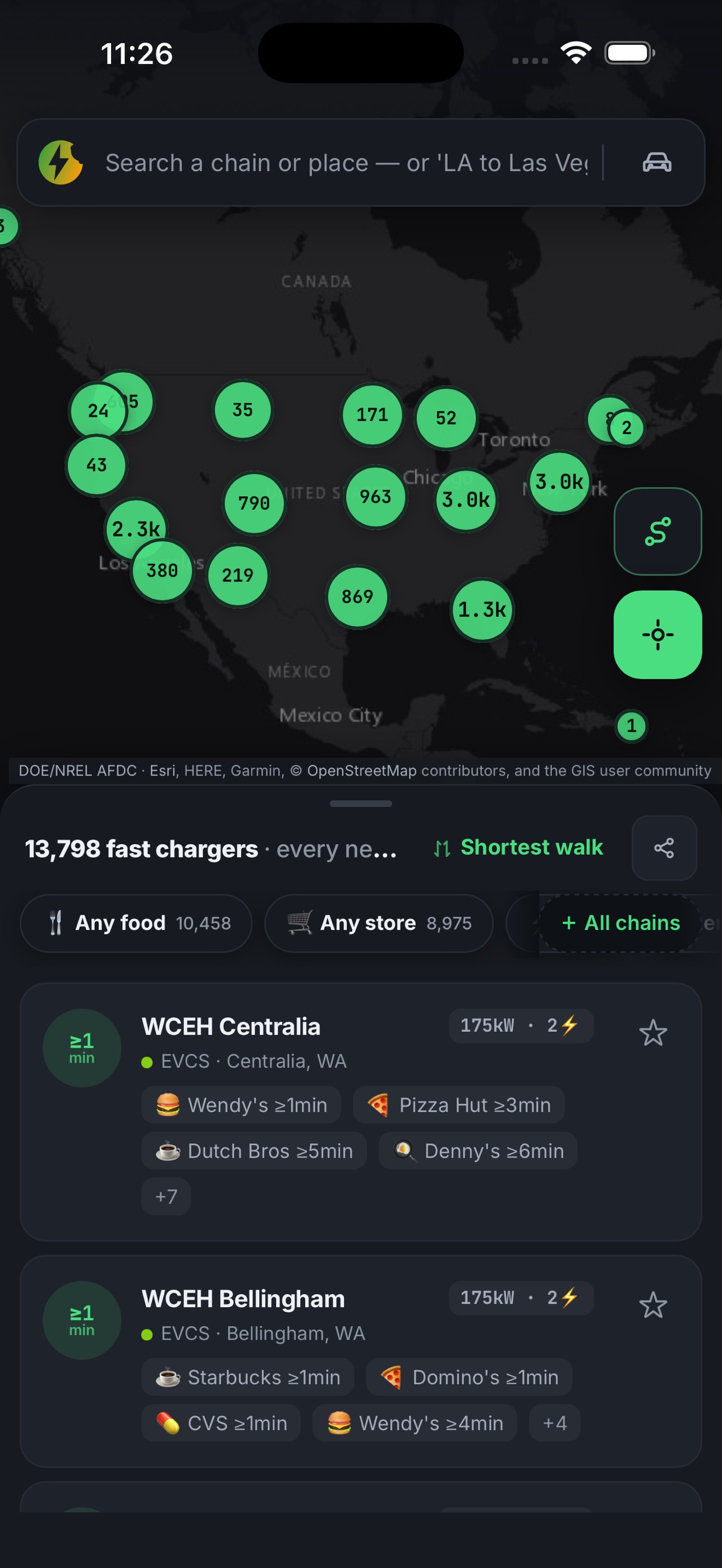 Screenshot 3 of Charge & Chew: EV Stops