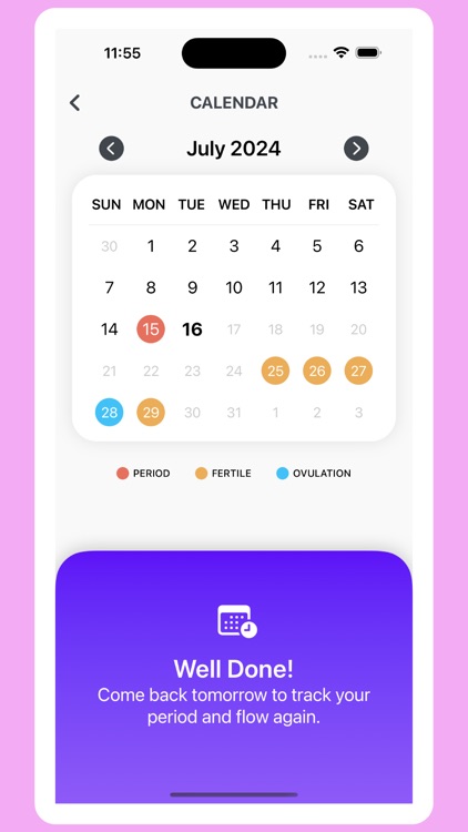 Period Tracker - Calendar screenshot-3