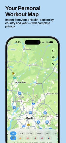 Where did I train: Workout Map Screenshot 1 of 4