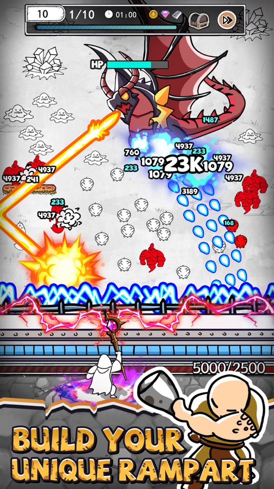 #2. Doodle Magic: Wizard vs Slime (iOS) By: Dodjoy HK