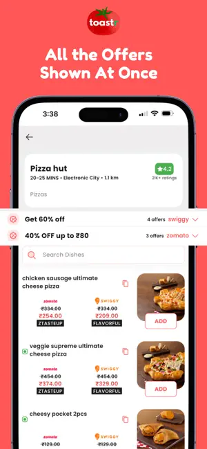 Toastr - Compare Food Delivery screenshot 3