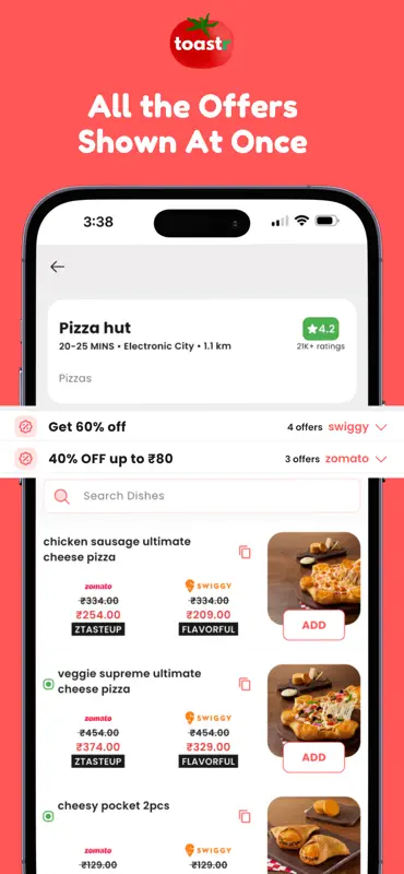 Toastr - Compare Food Delivery screenshot 3 of 6