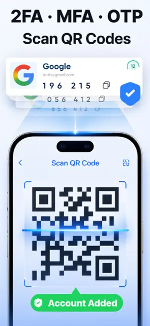 Authenticator: OTP & 2FA Codes iPhone screenshot 3