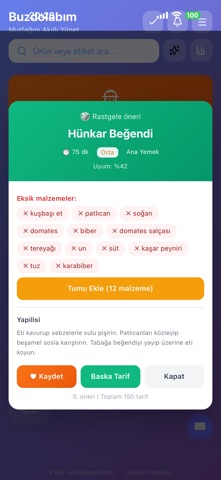 Buzdolabım App screenshot