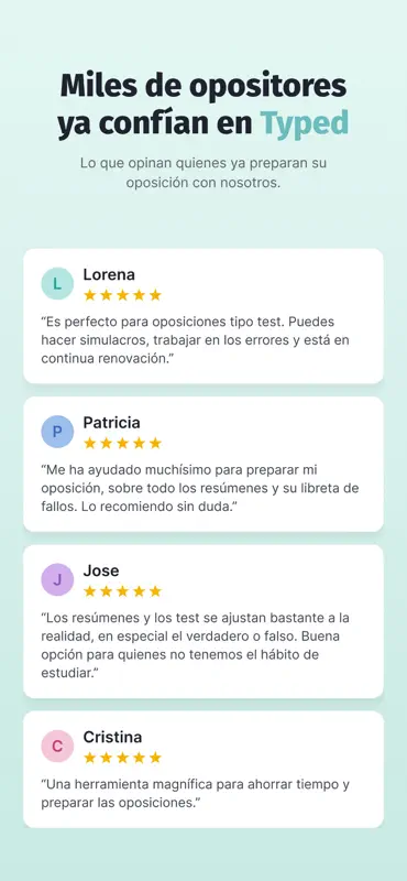 Typed AI: Tests de oposiciones screenshot 5 of 5