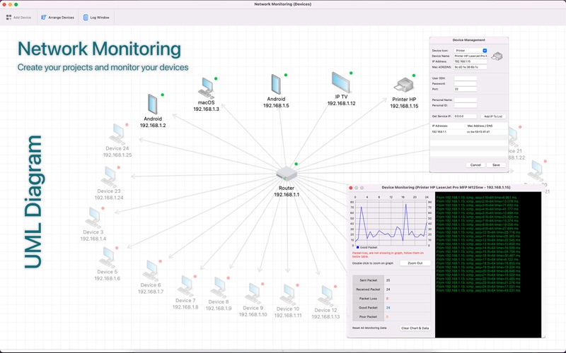 Network Monitoring app screenshot