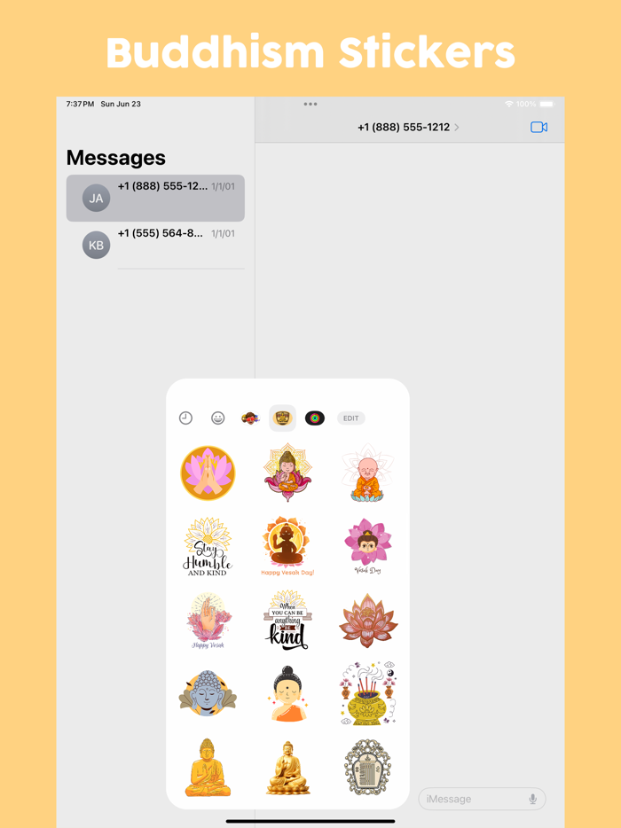 Buddhism Stickers Set