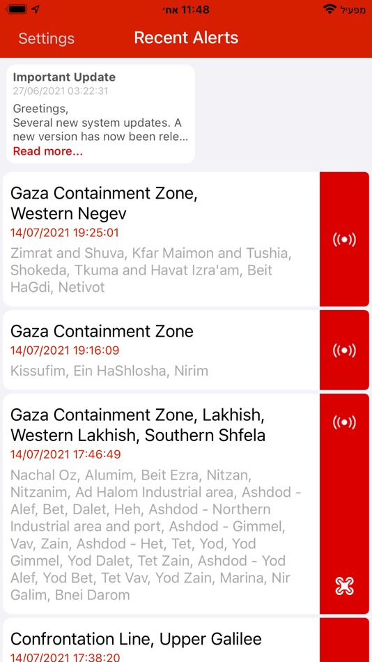 #1. Tzofar - Red Alert (iOS) 由: Hoshen Kadosh