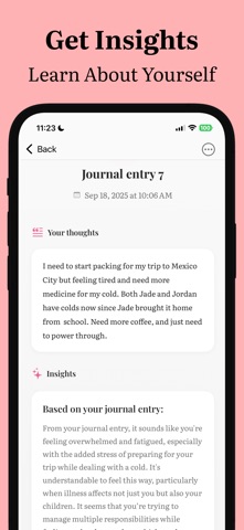 MamaSaysSo: AI Journal for Mom iPhone screenshot