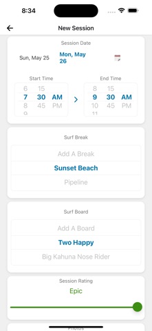 Surf Journal App Screenshot 1 of 5