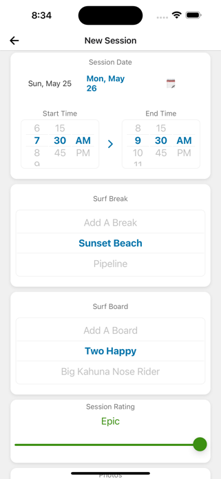 Surf Journal App Screenshot 1 of 5