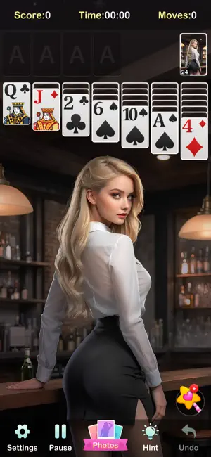 Solitaire Girls: Card Games screenshot 2