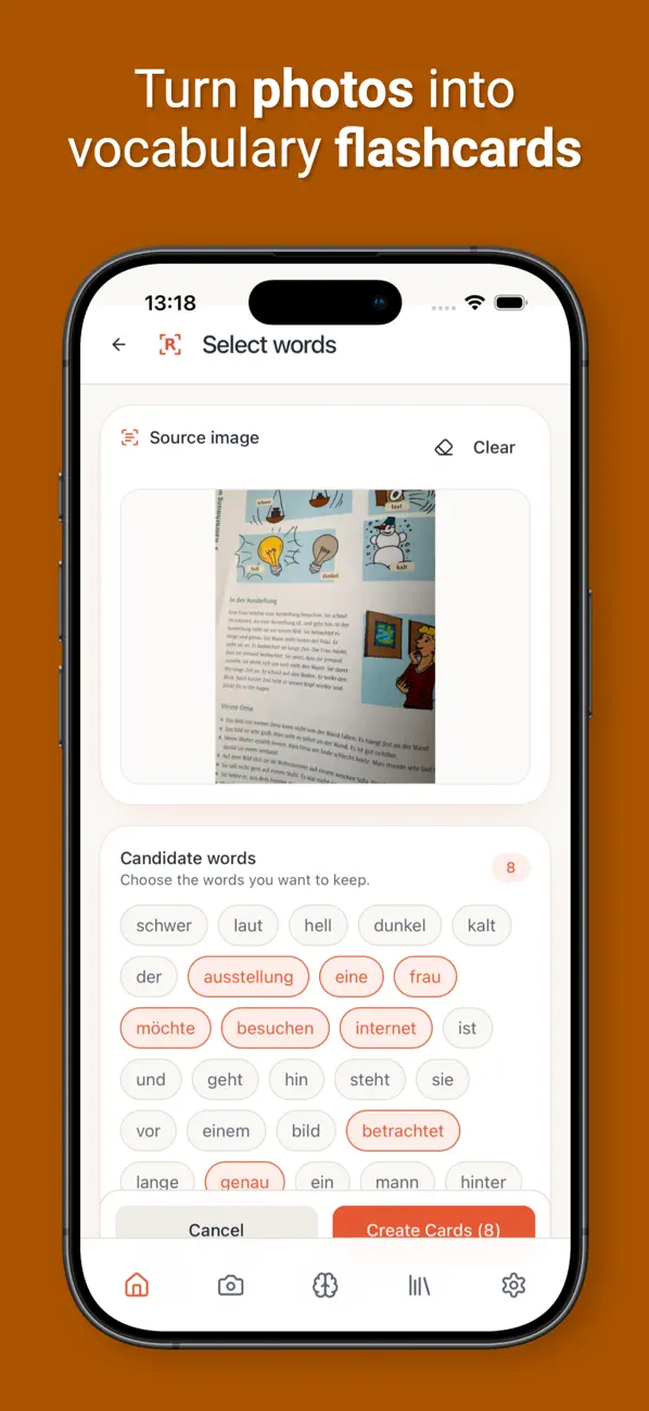 Screenshot #1 pour Recall: AI Language Flashcards