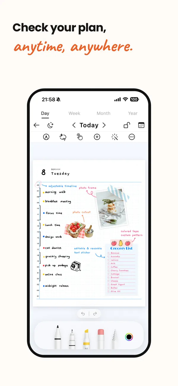 Screenshot #1 pour Mino: Minimal Bullet Journal