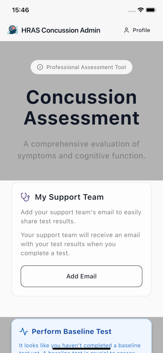 HRAS Concussion Administrator Screenshot 2 of 8
