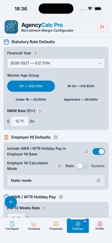 Agency Calc screenshot