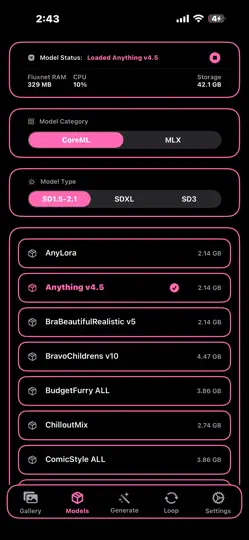 Captura de pantalla de Fluxnet en iPhone 4