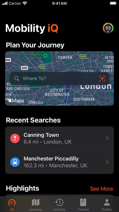 Screenshot 1 of Mobility iQ App