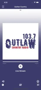 Outlaw 1037 screenshot #1 for iPhone