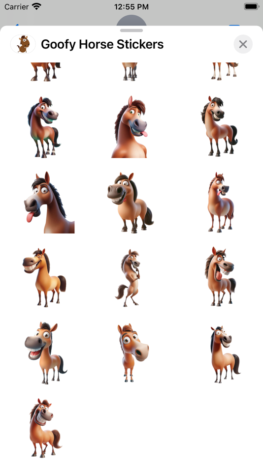 #3. Goofy Horse Stickers (iOS) 由: Paul Scott