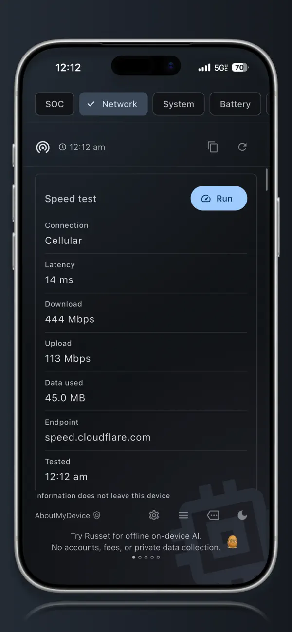 Screenshot #2 pour AboutMyDevice: Benchmark, info