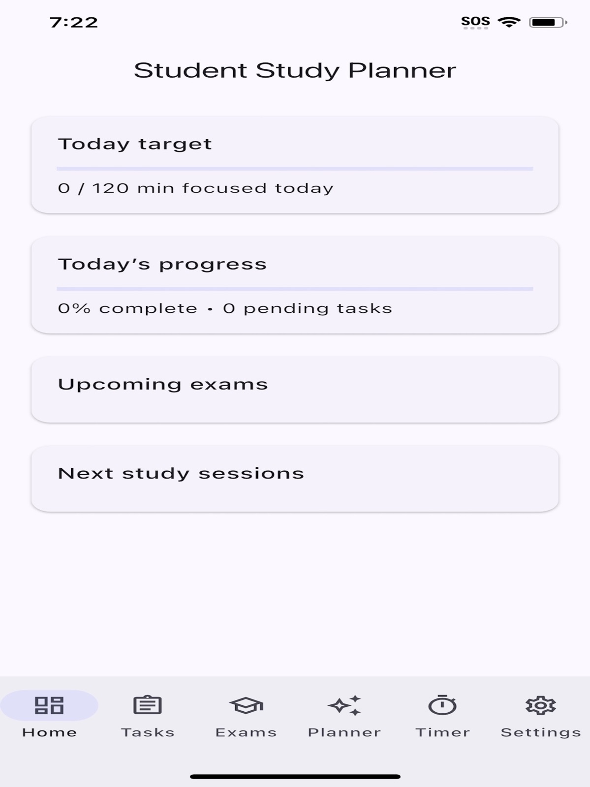 Student Study Planner ipad screenshot 1