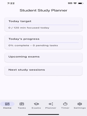 Student Study Planner ipad screenshot 2