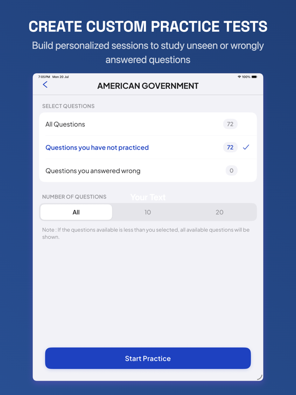 US Citizenship Test : 2026 iPad screenshot