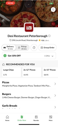 Desi Restaurant Peterborough iPhone screenshot