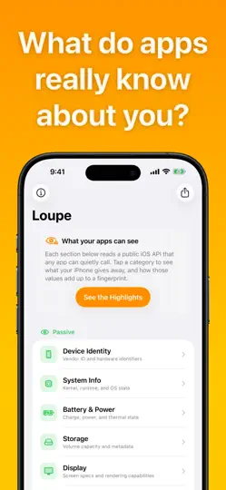 Capture d'écran de Loupe : Ce Que Voient Les Apps sur iPhone 1