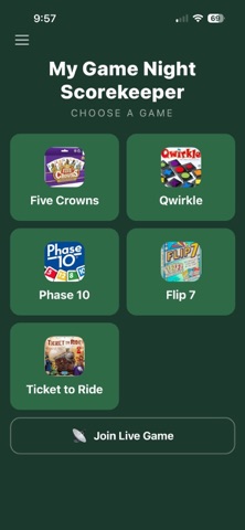 My Game Night Scorekeeper Screenshot 1 of 7