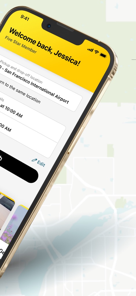 Hertz Rental Car, SUV, Van - This tool offers a personalized welcome message upon login and clear pickup/drop-off location fields for streamlined booking.