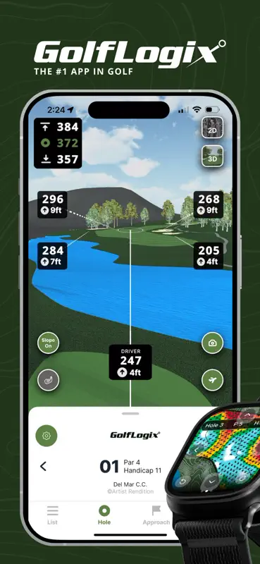GolfLogix: 3D Golf GPS screenshot 1 of 10