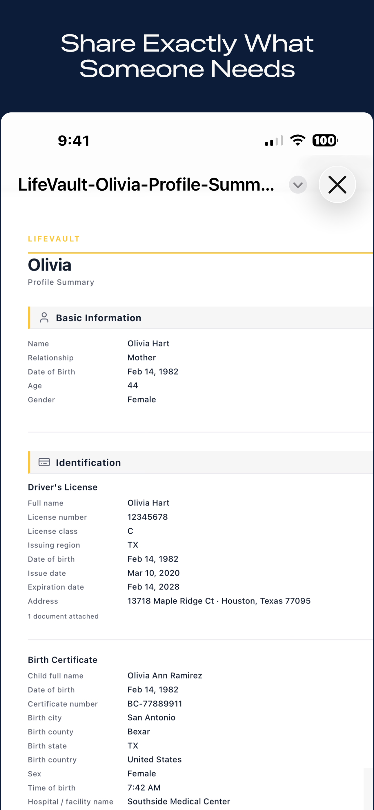 LifeVault: Life Organized