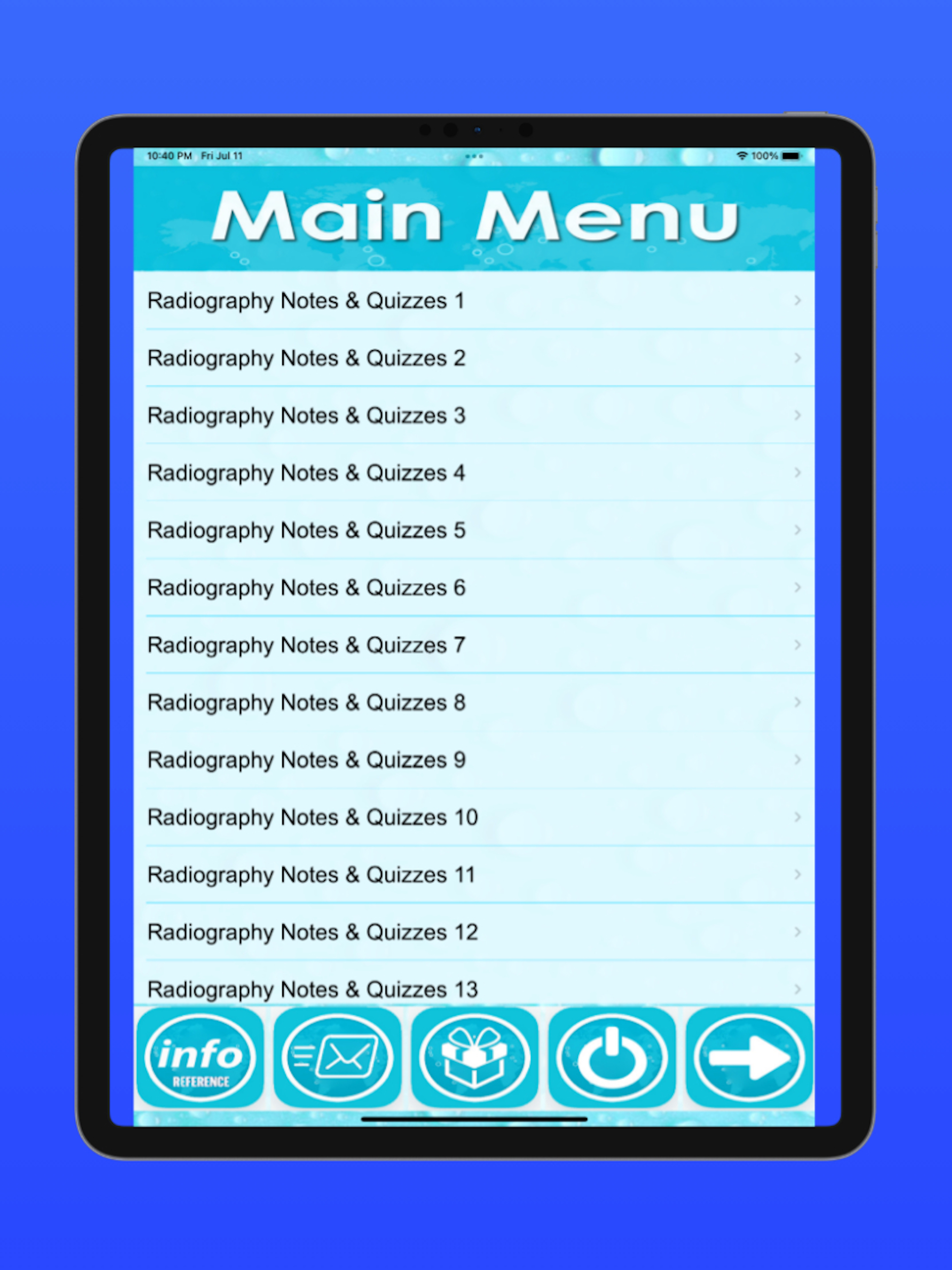 Radiography  EXAM REVIEW App