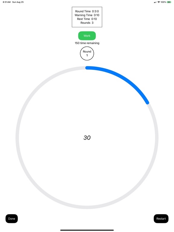 Screenshot #6 pour WorkOut-RoundTimer