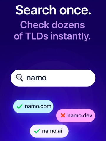Domo - domain names iPad screenshot