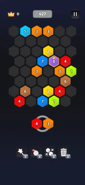 Merge Number Hexa block screenshot 2