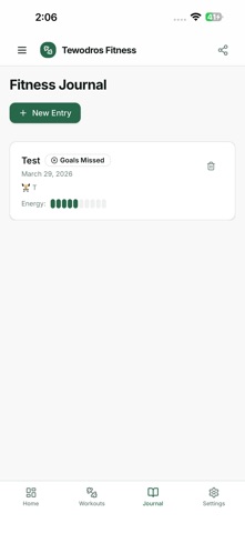 Tewodros Fitness screenshot