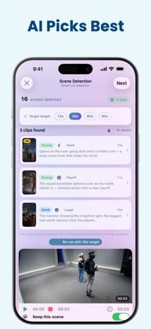 Clipolette: AI Clips, Captions screenshot