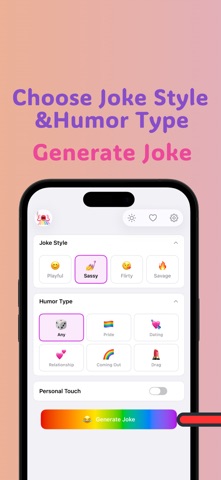 GayLOL: Gay Jokes AI iPhone screenshot