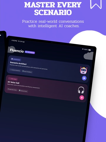 Fluencio: AI Language Learning iPad screenshot