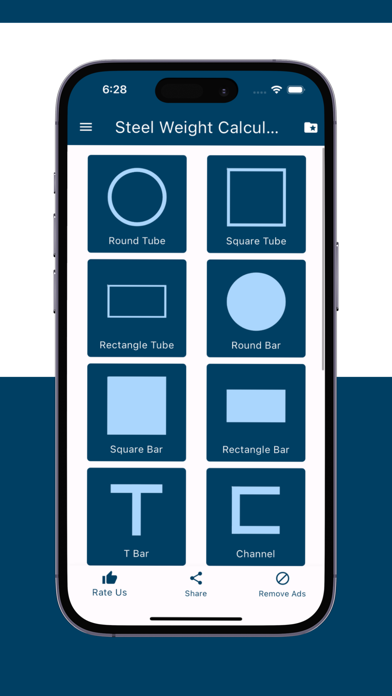 Steel Weight Calculator App Screenshot